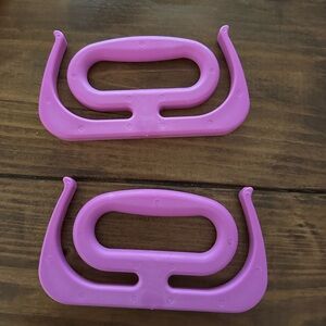 SHEIN 2 Pink heavy plastic holder for carrying multiple Grocery bags at once